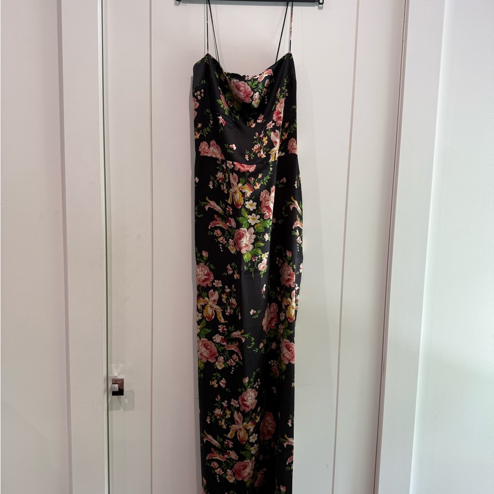 Reformation Black Floral Maxi Dress